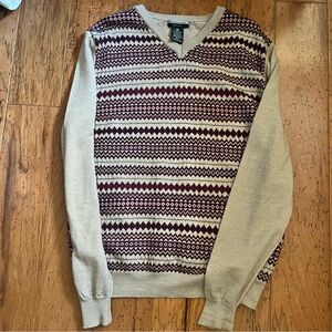 American Vintage Pure New Wool V-Neck Grandpa Sweater